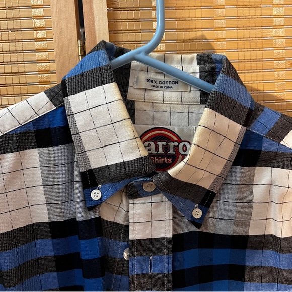 Larro Plaid Long sleeve button down Shirt medium - Picture 3 of 6